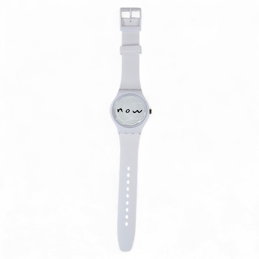 NOW Watch White Unisex Steal Back Time Monochrome Silicone Band Minimalist NEW - Picture 6 of 7